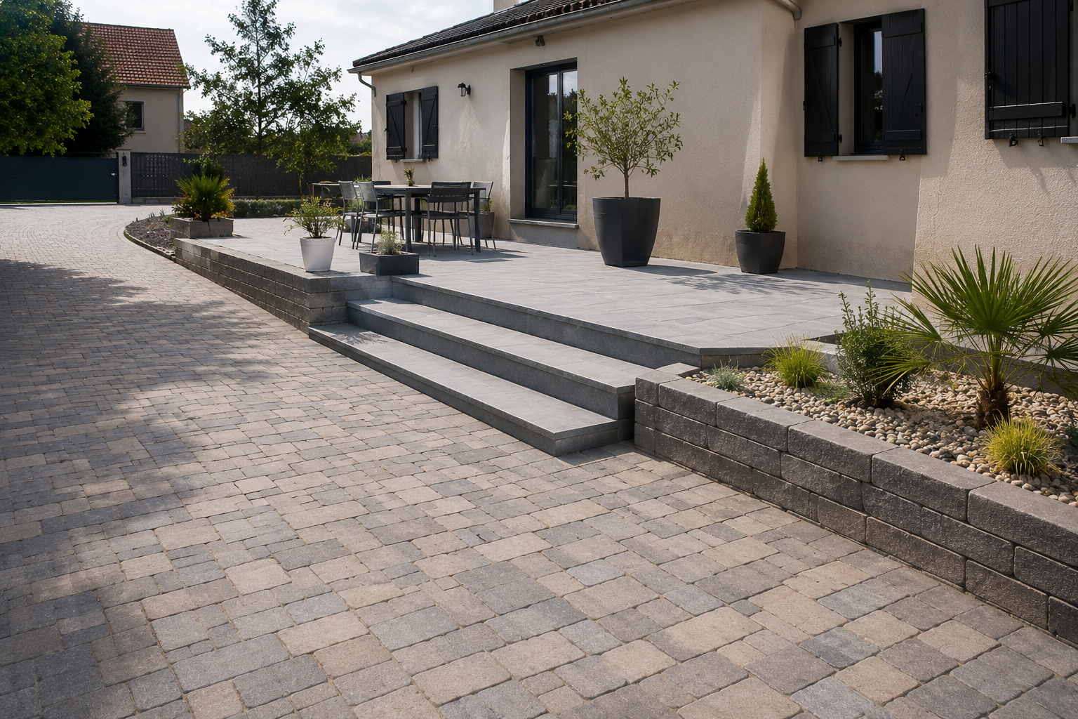 Terrasse en pierre naturelle
